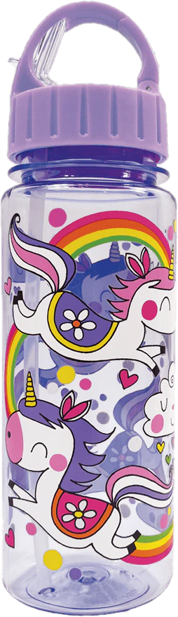 Unicorns & Rainbows Themed Water Bottle by Rachel Ellen Designs - Image 3
