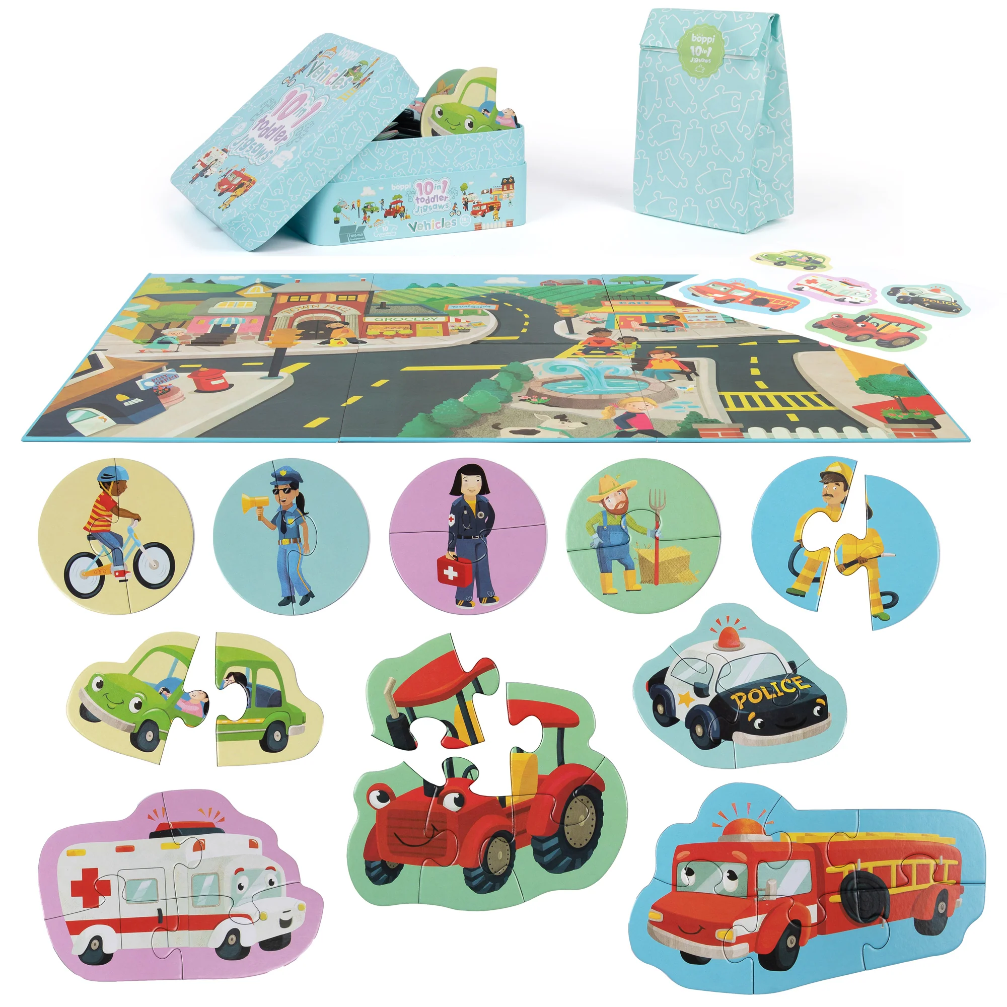 Vehicles 10 in 1 Toddler Jigsaw Puzzle - Image 5