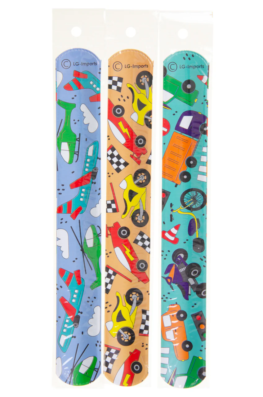 Vehicles Snap Bracelet, 22 x 3 cm, 3 Random Designs - Image 2