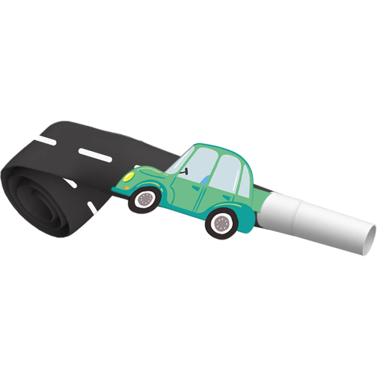 Wacky Wheels Blowout Whistles (6 Pack)