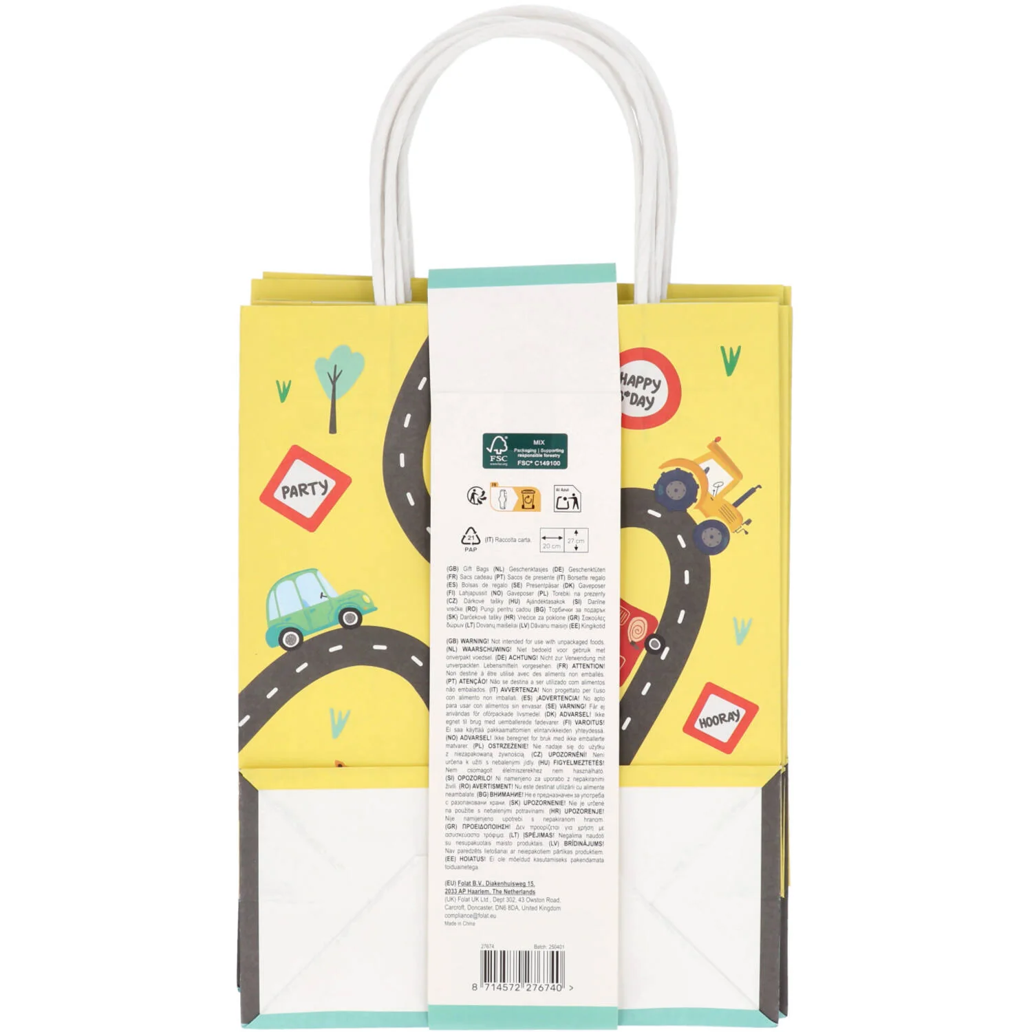 Wacky Wheels Party/Gift Bags, 20 x 27 cm (Pack of 1 or 6) - Image 5