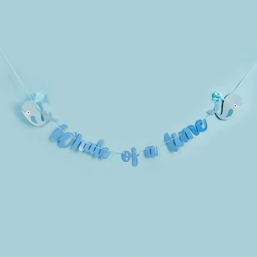 Whale Of A Time Tassel Birthday Party Banner - 2M
