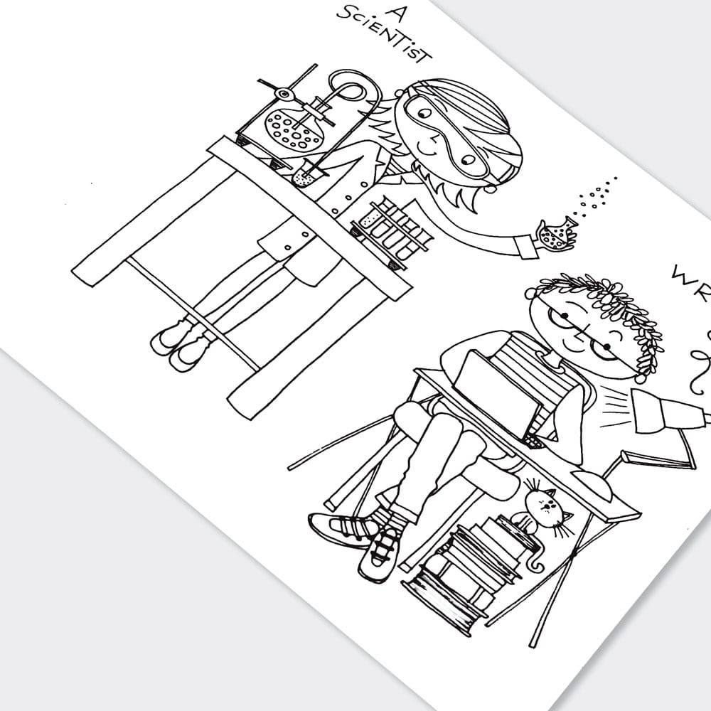 When I Grow Up, I Want To Be... Colouring Book by Rachel Ellen Designs - Image 2