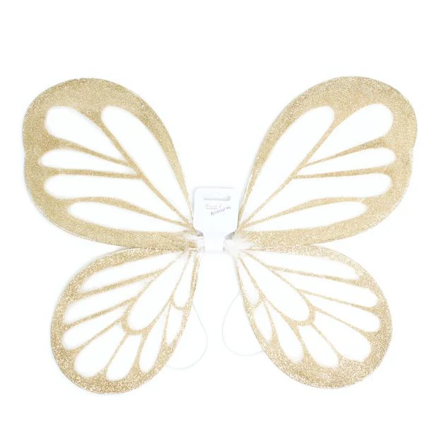 White Sparkly Fairy Wings with coloured glitter 45x35cm - Image 4