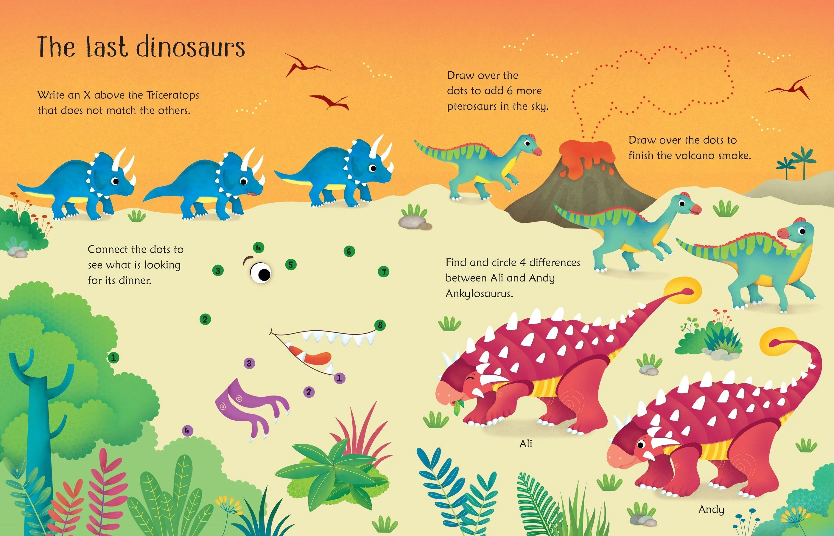Wipe-Clean Dinosaur Activities Book - Image 3