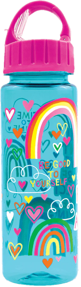 You don't have to be perfect - Rainbows Themed Water Bottle by Rachel Ellen Designs - Image 3