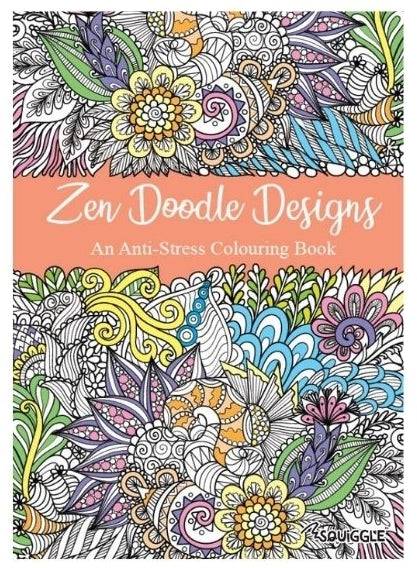 Zen Doodle Designs Anti-Stress Adult Colouring Book
