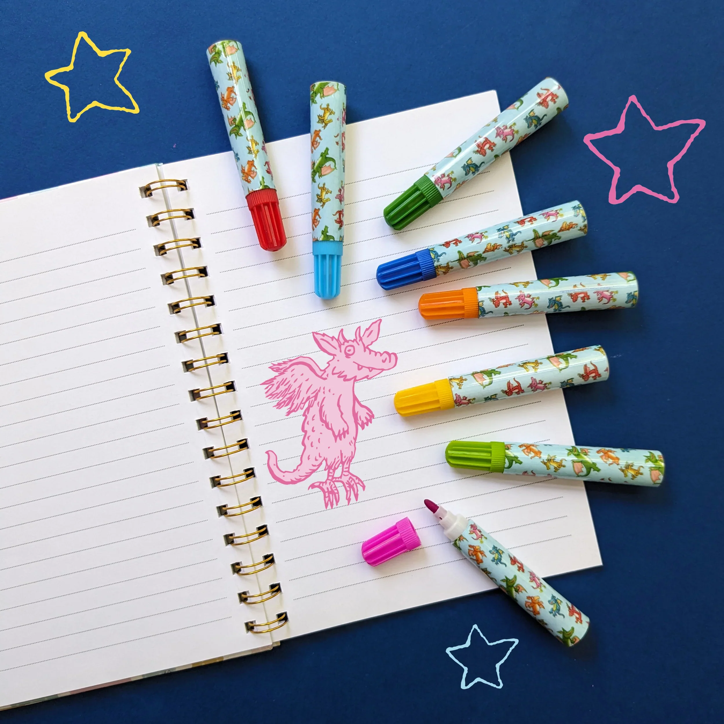 Zog Set of 8 Jumbo Felt Tip Marker Pens for Children - Image 4