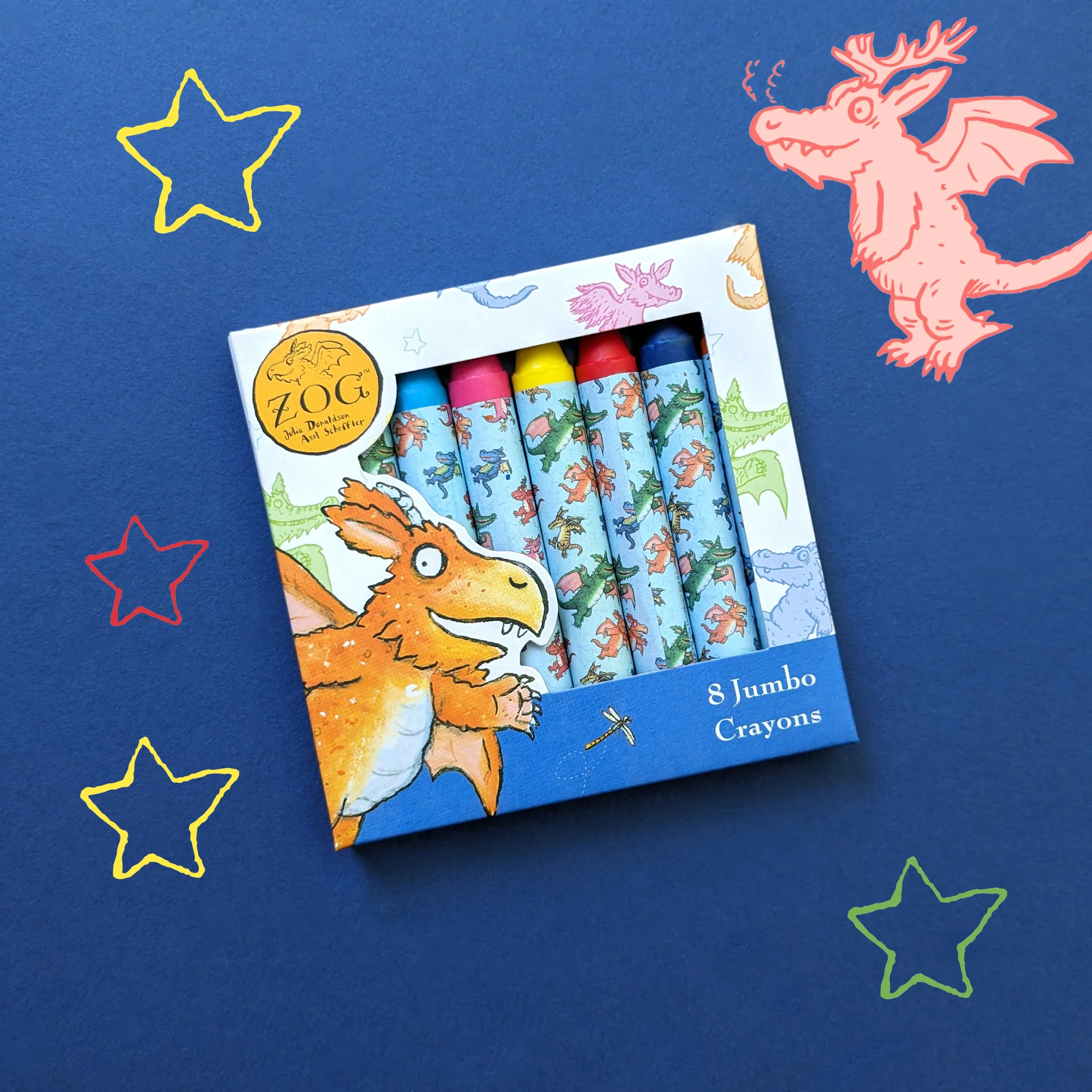 Zog Set of 8 Jumbo Wax Crayons for Children - Image 4