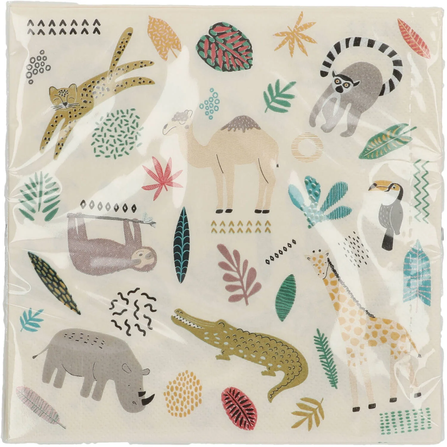 Zoo Party Napkins, 33 x 33 cm, 20 Paper Napkins. - Image 2